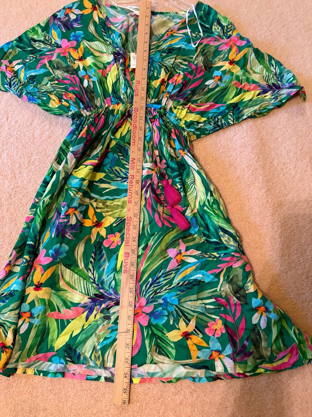 World Market Dress Multicolor Tropical Print